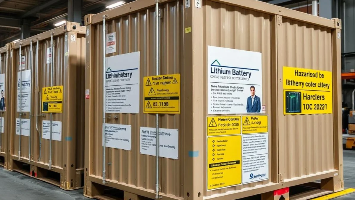 Lithium battery shipping containers with new IATA compliant labels
