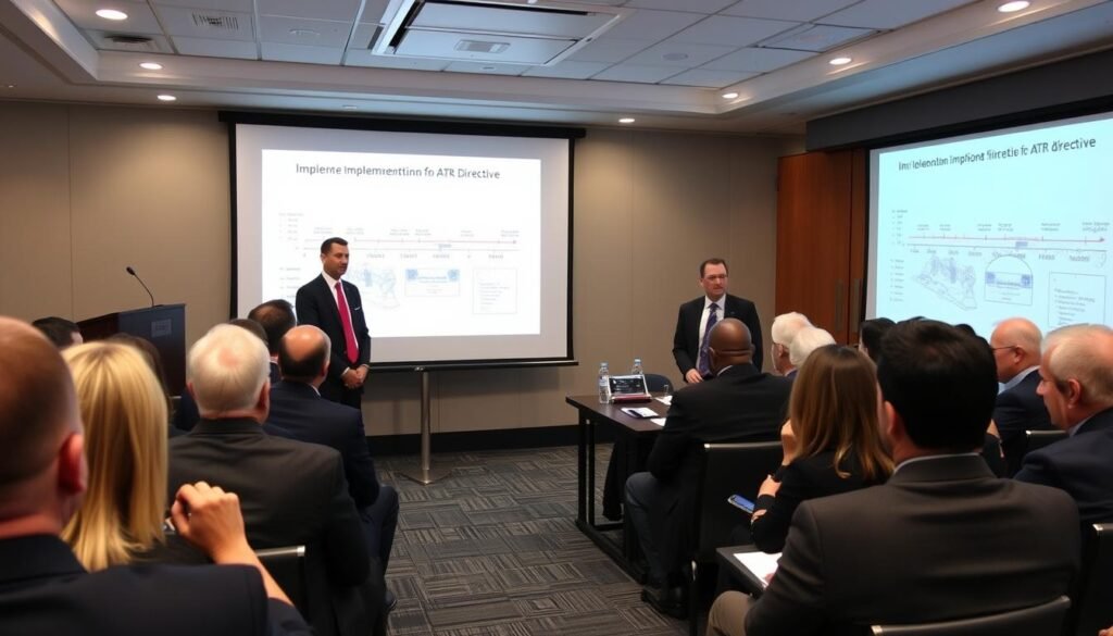 FAA and industry stakeholders discussing implementation of Airworthiness Directive ATR42-500 ATR72