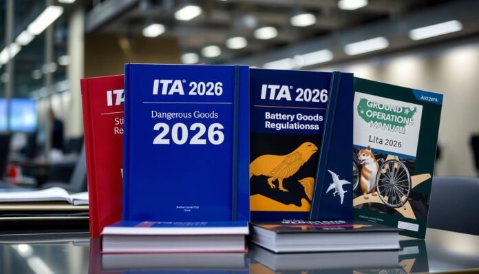 IATA 2026 Cargo and Ground Operations Manuals displayed with highlighted changes