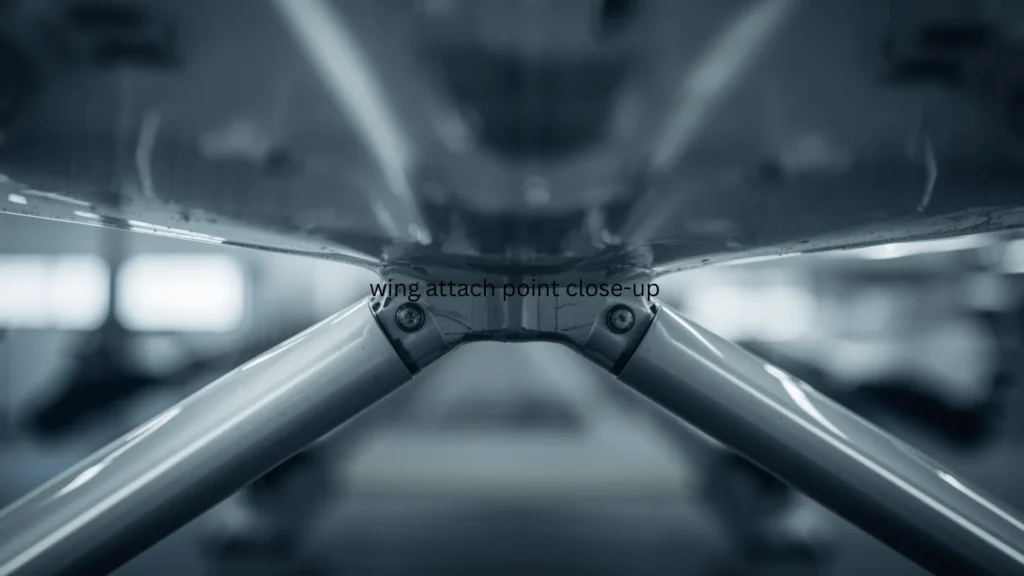 Close-up of general aviation aircraft wing attach fitting and bolt, representing CASA's review of legacy Beechcraft wing bolt airworthiness directives`
