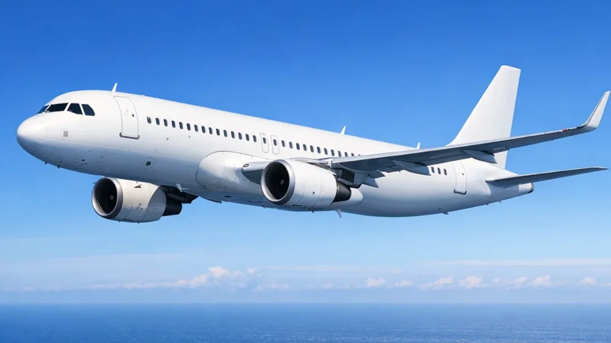 Airbus single-aisle narrow-body aircraft in cruise flight, representing FAA AD 2026-10-15 on forward pressure bulkhead inspections for the A318/A319/A320/A321 family`