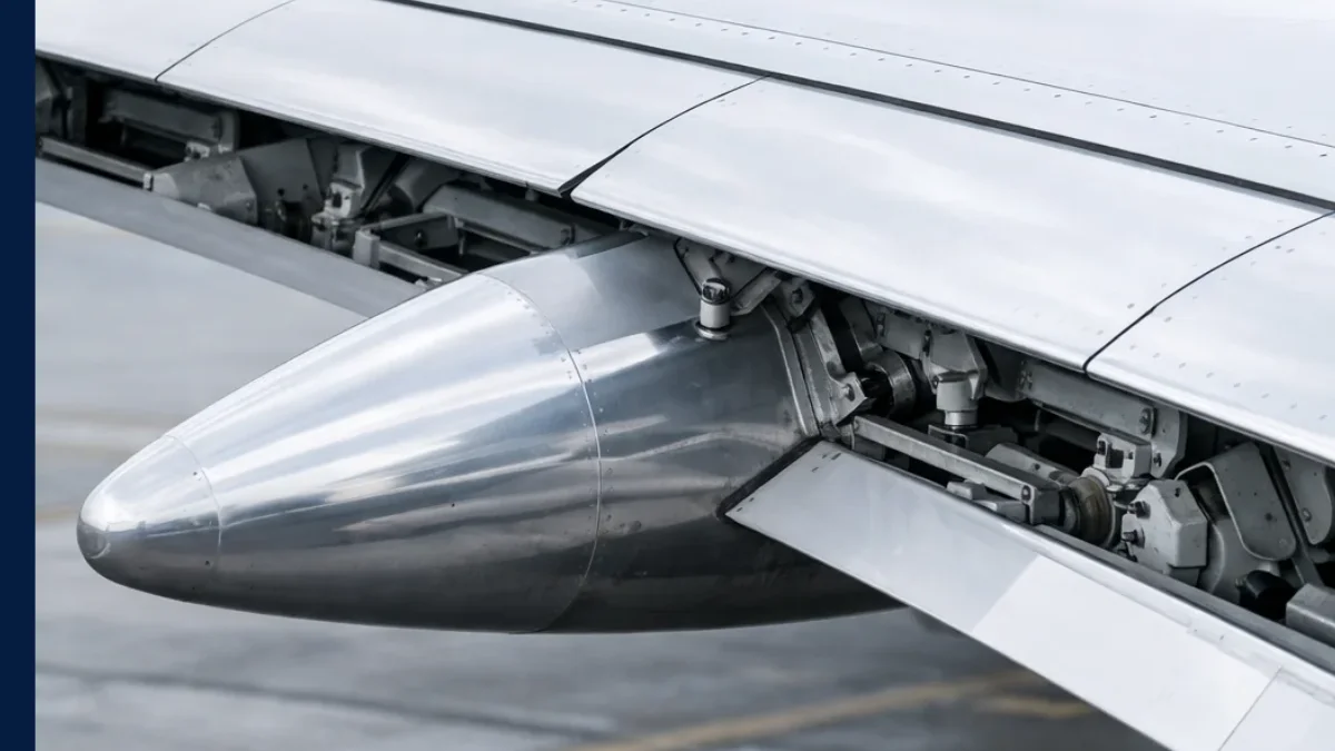 Business jet wing leading edge and slat structure, representing FAA AD 2026-14-01 slat cove rib bracket fastener inspection requirement for Bombardier BD-700-2A12 Global 7500`