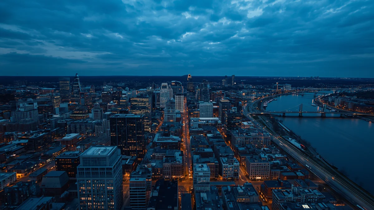 `Montréal city skyline at dusk, representing ICAO Extraordinary Assembly convened at ICAO Headquarters in Montréal, November 2026`