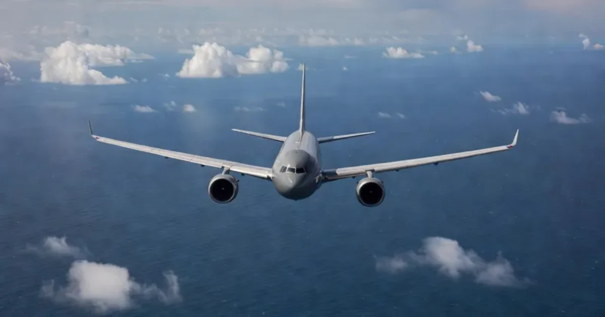 Twin-engine widebody aircraft at cruise altitude over ocean, representing FAA AD 2026-15-01 on ETOPS-180 crew oxygen limitations for certain Airbus A330 operators